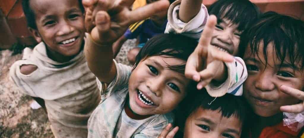Children met on a short-term mission trip.